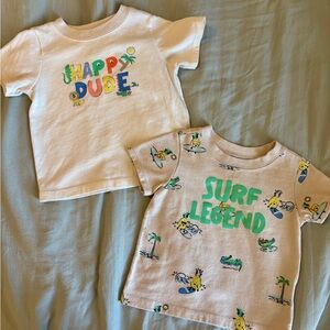 Garanimals Kids Tees - Happy Dude White and Surf Legend Cream